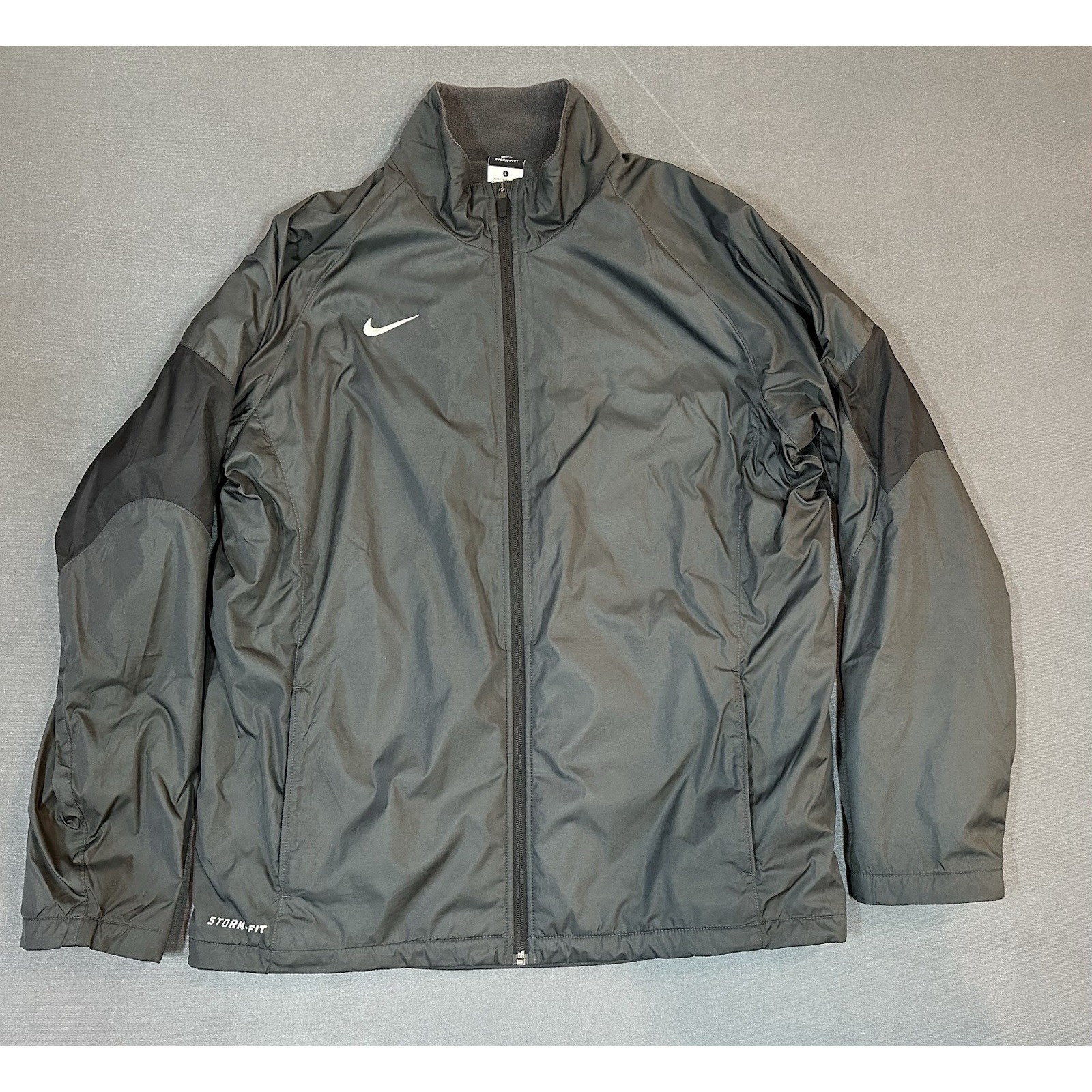 Nike Storm Fit Jacket Mens Black Golf Performance Full Zip Rain Size L